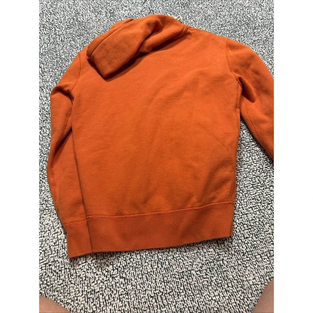 Polo Ralph Lauren Mens Orange Thermal Lined Full Zip Hoodie Sweatshirt Small